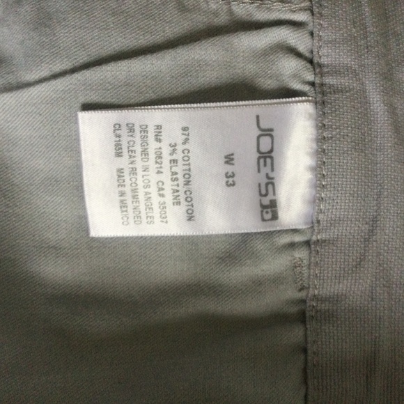 JOE’S Jeans Men’s Khaki Made In Mexico 🇲🇽 - Picture 7 of 7